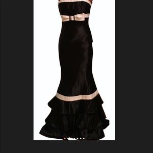 Jessica McClintock Black and White Gown